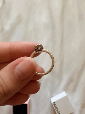 Pandora Silver Crown solitaire ring